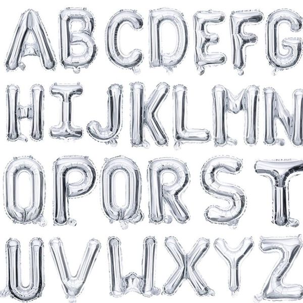 

32 inch letter number balloons foil balloon gold silver letter digital globos birthday party decoration baby bath supplies aae1577