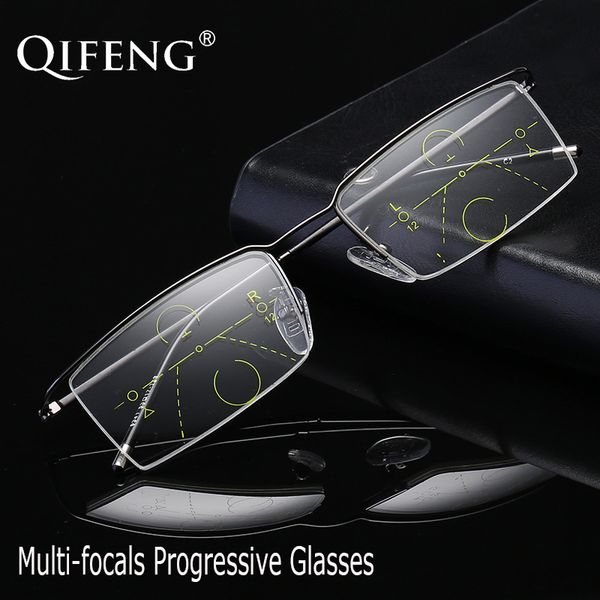 

multi-focal progressive reading glasses men degree presbyopic diopter eyeglasses male +1.0+1.5+2.0+2.5+3.0 qf224, White;black