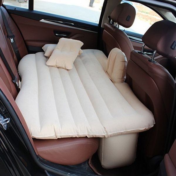 

2020 flocking cloth car back seat cover car air mattress travel bed inflatable mattress air bed good quality inflatable
