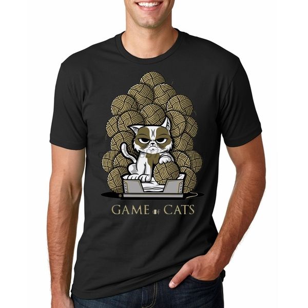 

game of cats thrones t shirt meow geek feline funny cat kittens stark house