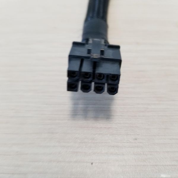 

10pcs/lot graphics card 6pin male to cpu 8pin female power supply extension cable with net cover 10cm