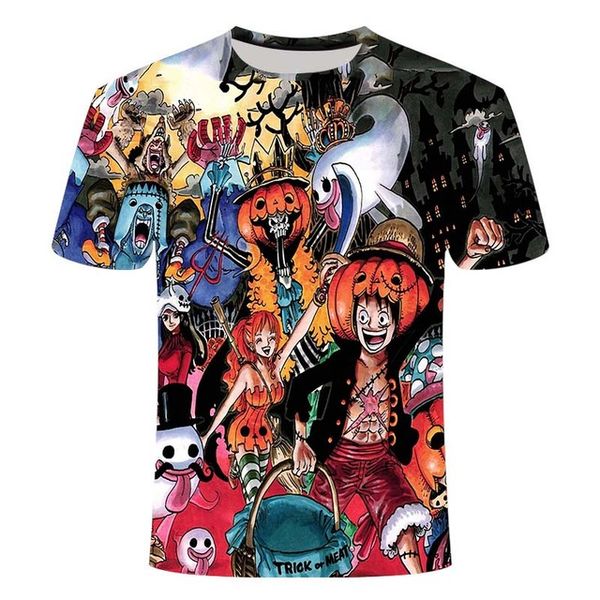 

anime summer one piece fun print 1d male and 3d print shirts humor harajuku comics men clothing