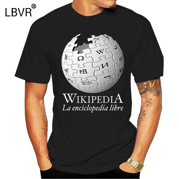 

wikipedia logo mens black t-shirt tees clothing