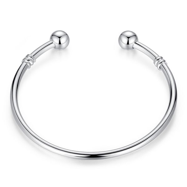 

wostu silver european charm bead bangle & bracelet fashion jewelry for women men gift sdp3040, Black