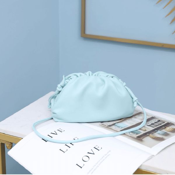 

caker brand women leather blue brown cloud bags large big day clutches bag drop shipping