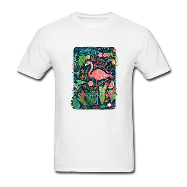 

flamingo harajuku t shirt short sleeve mens t shirts fashion 2019 popular atmosphere cotton crewneck 3xl tees shirts homme