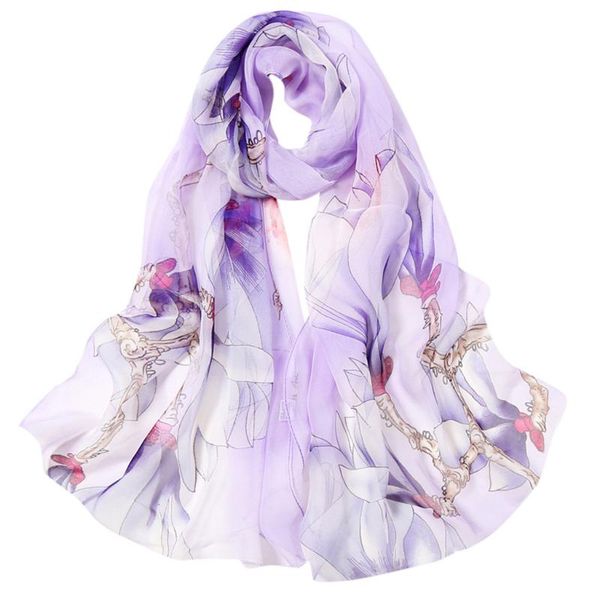

sagace scarfs fashion scarves for women lotus printing long soft wrap scarf lady shawl scarves chiffon slik ladies shawl beach, Blue;gray