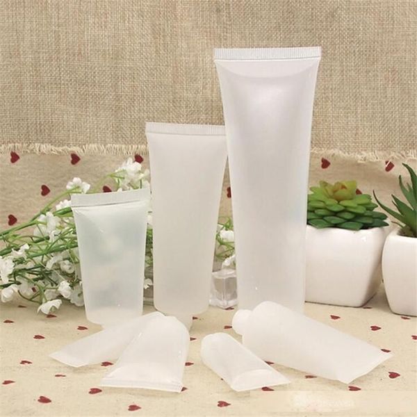 

15ml 20ml 30ml 50ml 100ml plastic empty travel cosmetic soft tubes frosted bottle lotion shampoo squeeze container with screw flip cap