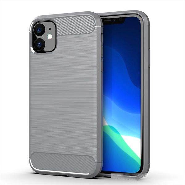 

carbon fiber texture design cover anti-scratch shock absorption phone case for iphone 11 protective cover case