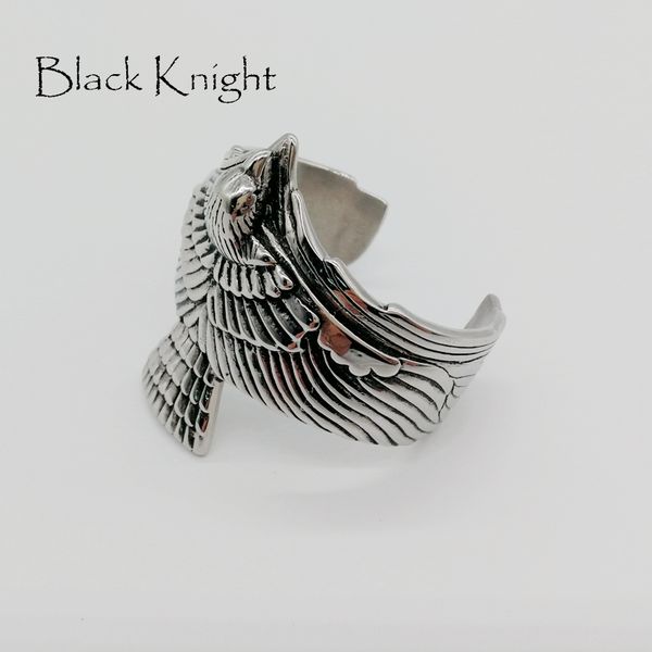 

black knight womens vintage eagle bangle retro silver color stainless steel animal eagle bangles bracelet fashion blkn0573