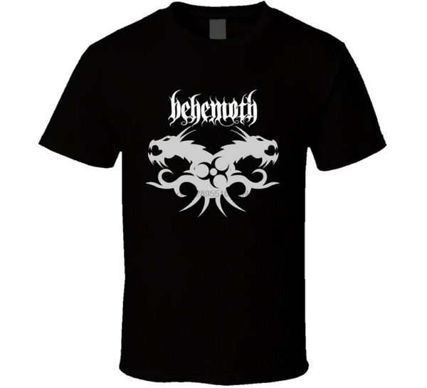 

behemoth s m l xl cotton blend short sleeve black t-shirt