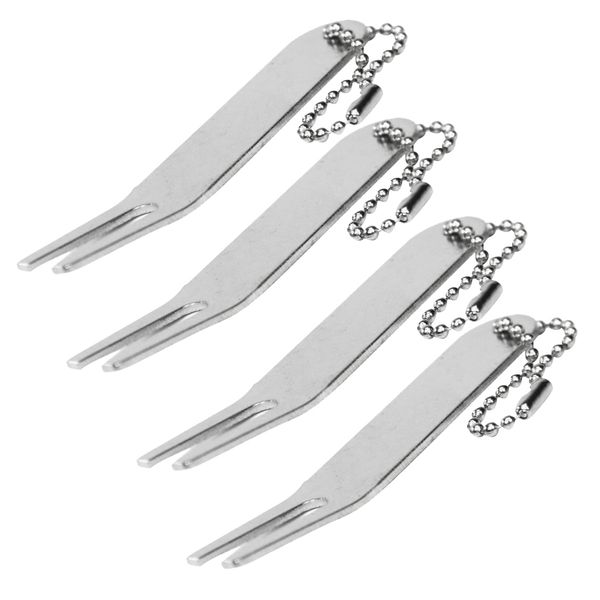 

count 4 80x15mm zinc alloy golf fork for putting green divot repairing