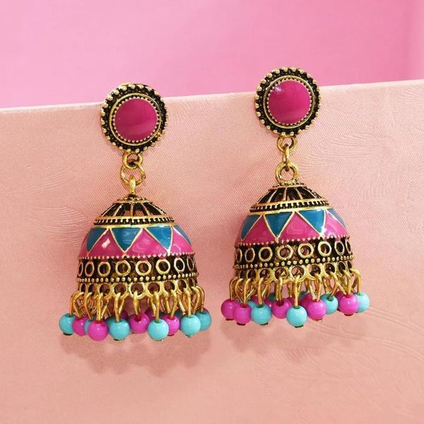 

египет золотого сплав красочные акриловые серьги для женщин boho bells заявления кисточки серьги партия таиланд турция ювелирных изделий, Silver