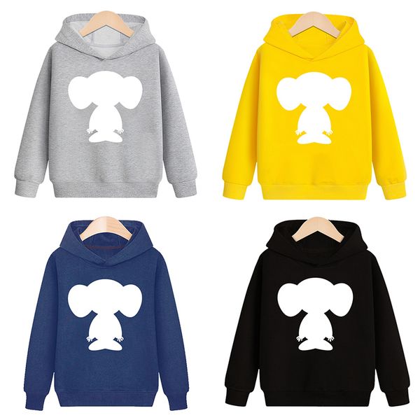 

new boys girls hoodies children's cartoon animal mouse print sweatshirts fashion kids long sleeve clothing clothes for 2-8 years, Black