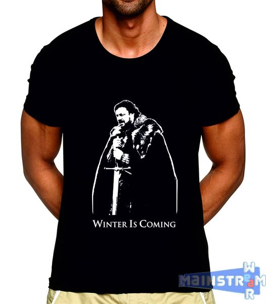 

new 2019 summer fashion t-shirt maglietta ned stark winter is coming modello unico tee shirt