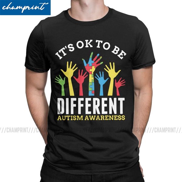 

autism men t shirts autismo autistic awareness awesome tees short sleeve o neck t-shirt cotton summer
