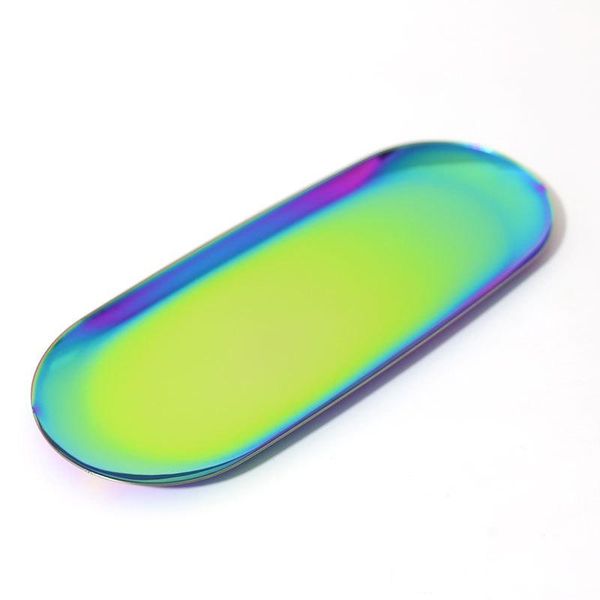 

stainless steel storage trays fruit tea home decoration tray dish plate gold serving food container kitchen tools