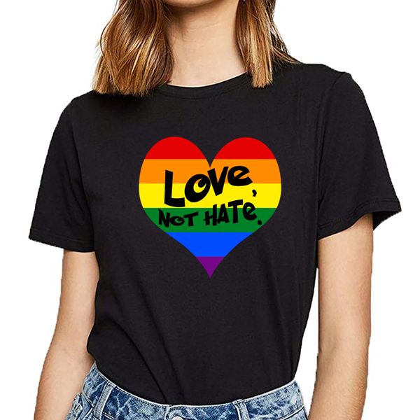 

топы футболка женщина lovenothate забавная белая версия для печати женского tshirt