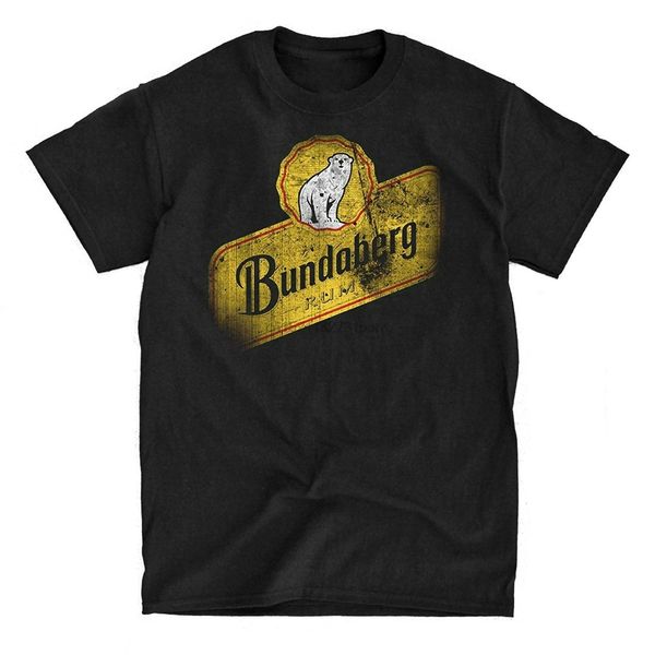 

man bundaberg rum distressed black mens t-shirt tee