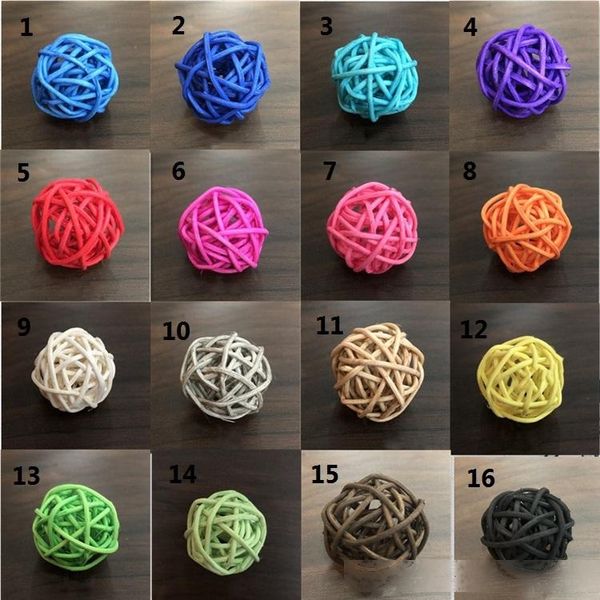 

16 kinds of color rattan balls 3cm color rattan balls color decorations rattan balls christmas decorations christmas gifts t3i5472