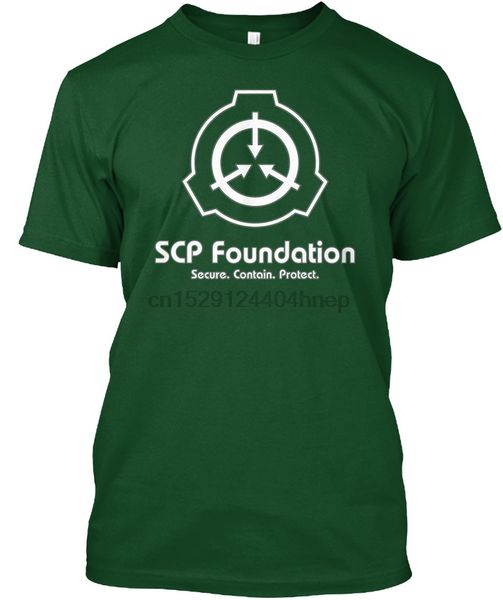 

scp foundation in white popular tagless tee t-shirt
