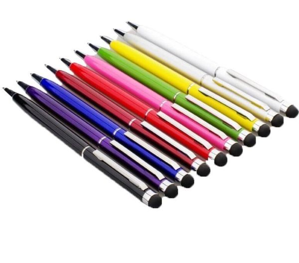 

colorful 2 in 1 capacitive touch screen stylus with ball point pen for touch screen