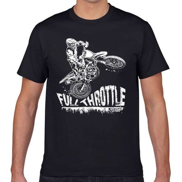 

t shirt men dirt biker full throttle fashion white geek custom male tshirt xxxl