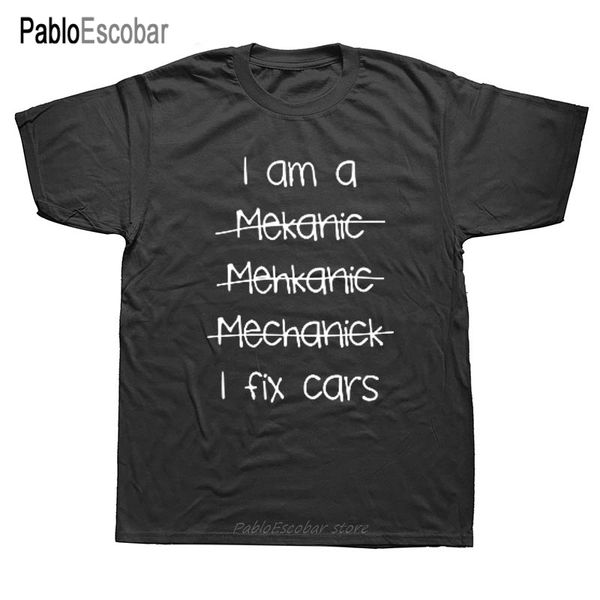 

я mechanic funny car t shirt мужчины летней мода с коротким рукавом хлопок футболка мужской camisetas футболка