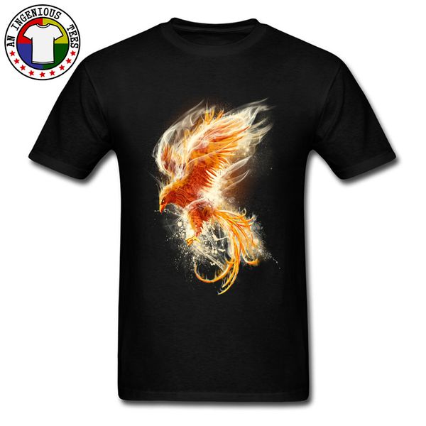 

gleaming phoenix printed on t shirt mens summer fashion casual street style 100% cotton cool design tee shirt