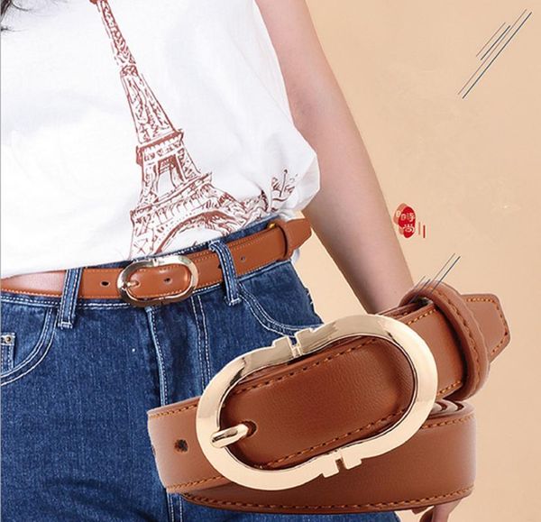 

2020 корейский женский ремень платье джинсы одежда дикая овальная пряжка декоративный пояс, Black;brown