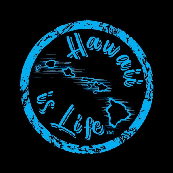 

hawaii is life hawaiian islands stamp design item# hilhawaiiistamp
