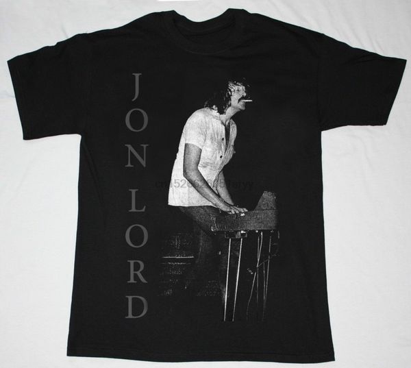 

jon lord logo r i p black t shirt deep purple whitesnake hammond hard rock 100% cotton print mens summer o neck youth