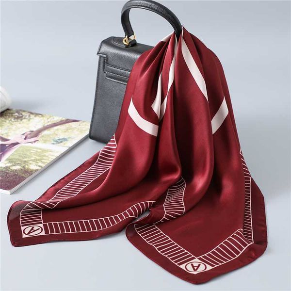 

mode brief een zijde nek haar sjaal voor vrouwen foulard hoofdband hoofddoek dame accessoires hoofd sjaals en wraps, Blue;gray