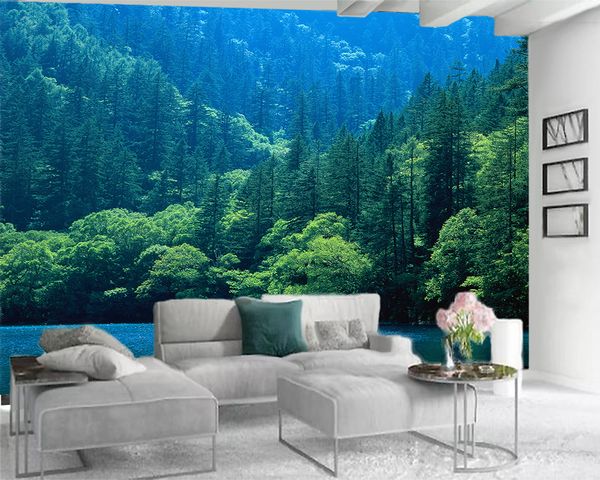

3d modern wallpaper jungle mural 3d wallpaperbeautiful forest scenery romantic scenery decorative silk 3d mural wallpaper