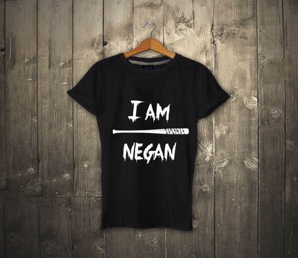 

я negan футболка 100% хлопок unisex футболку the walking dead negan tee new удобный т shirtcasual с коротким рукавом tee