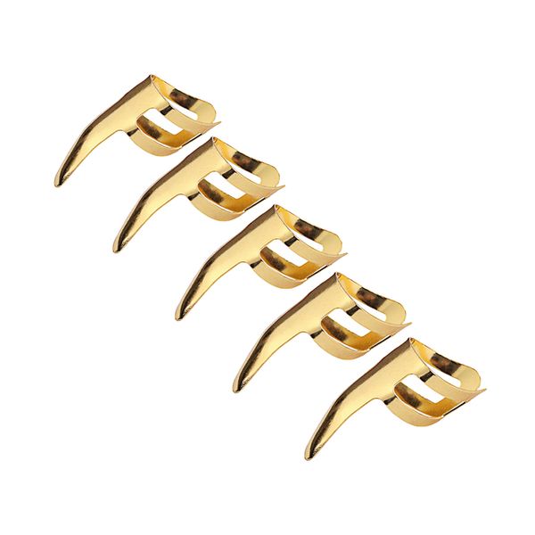 

5 шт гитары finger pick плектры set nail picks слайд золота нержавеющей стали