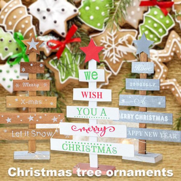 

wooden mini xmas tree deskchristmas tree beautiful party toy home creative supplies ornament holiday decoration