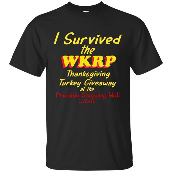 

я выжила в wkrp благодарения турции giveaway black navy футболка s-6xl