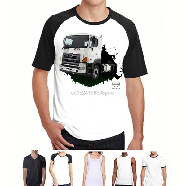 

summer hipster mens hino truck graphic tee t-shirt male fashion half sleeve o neck