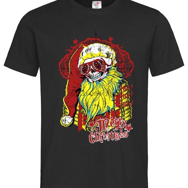 

dead santa merry christmas ho ho ho skull holiday comfort t shirt