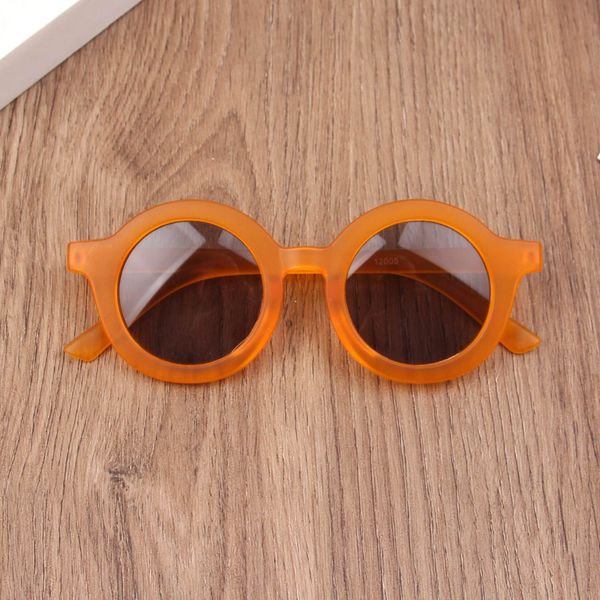 

child cute round frame sunglasses children kids gray lens fashion boys girls uv400 protection eyewear, White;black