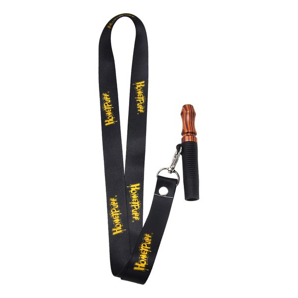 TOPPUFF FDA Handgefertigtes Shisha-Mundstück aus Silikon/Holz, Nylon-Lanyard-Shisha-Mundspitze, Holzfilterspitze, tragbare 103-mm-Shisha-Rauchspitze