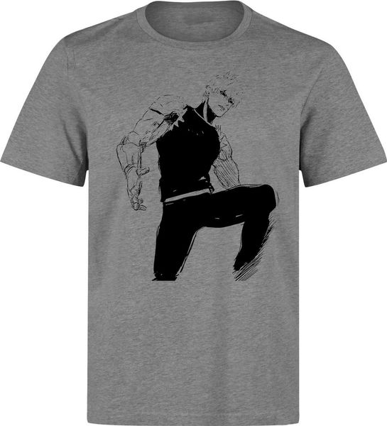 

one punch man genos anime series men's (woman's available) grey t shirt cool tee shirt
