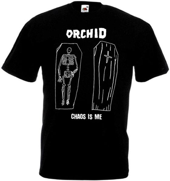 

orchid chaos is me v4 t-shirt black hardcore punk all sizes s-5xl