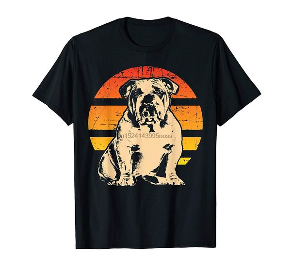 

retro english bulldog t-shirt men women kids gift