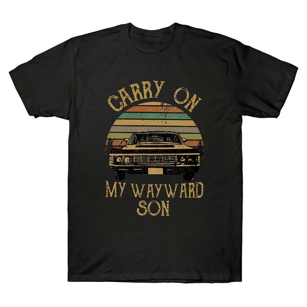 

supernatural carry on my wayward son vintage retro men 2020 brand new men clothing fashion men t shirts design shirt