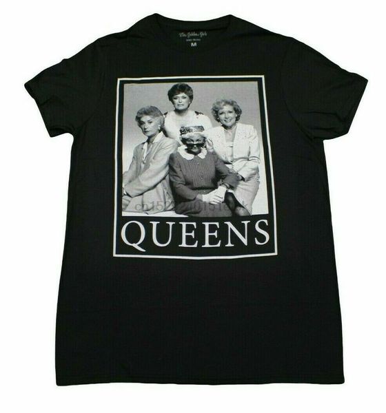 

the golden girls queens t-shirt mens black retro tv show funny graphic tee