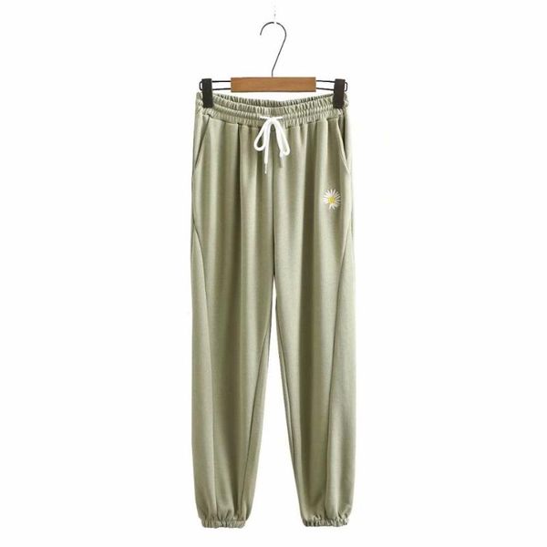 

plus size solid black gray sky blue women loose elasticity waist pants 2021 new autumn casual ladies soft pants female trousers, Black;white