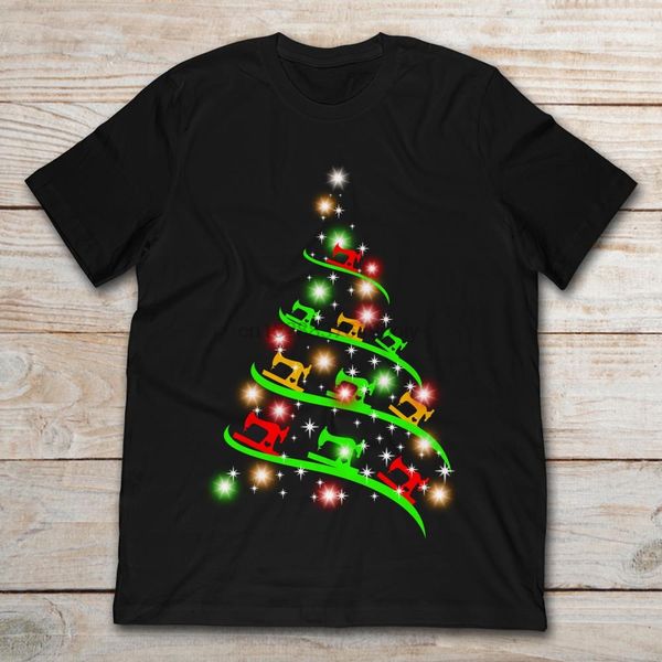 

sewing flashlight string christmas tree t-shirt