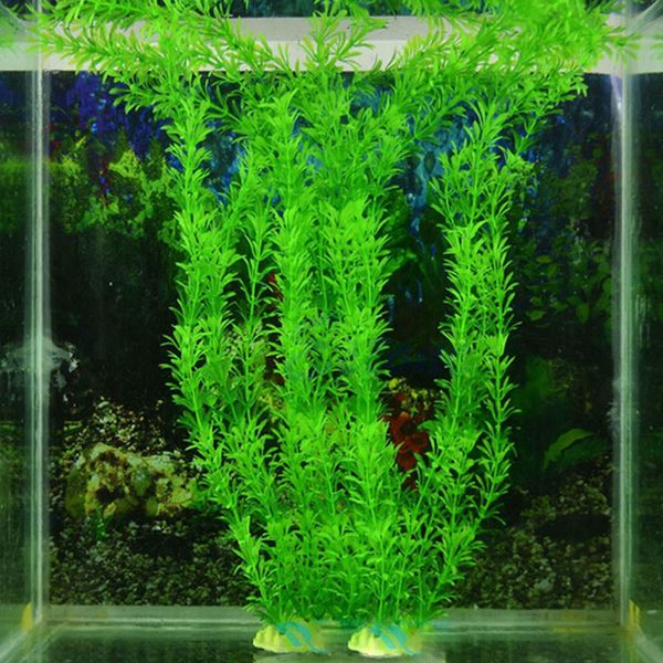 

decorations 40cm green artificial aquarium fish tank plastic plant grass ornament decoration